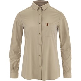 Fjällräven Ãvik Lite Shirt LS Dame S Beige Skjorter